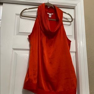 Bright orange blouse